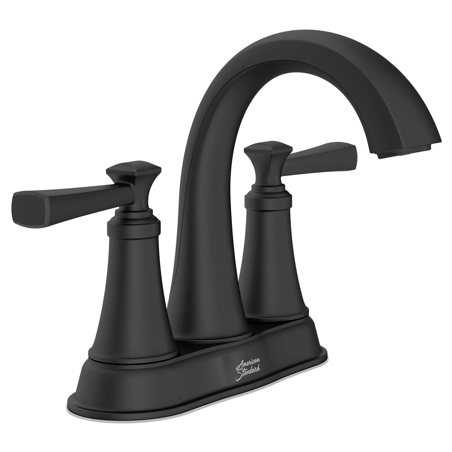Rumson 4 in. Centerset Double Handle Bathroom Faucet in Matte Black (2-pack)