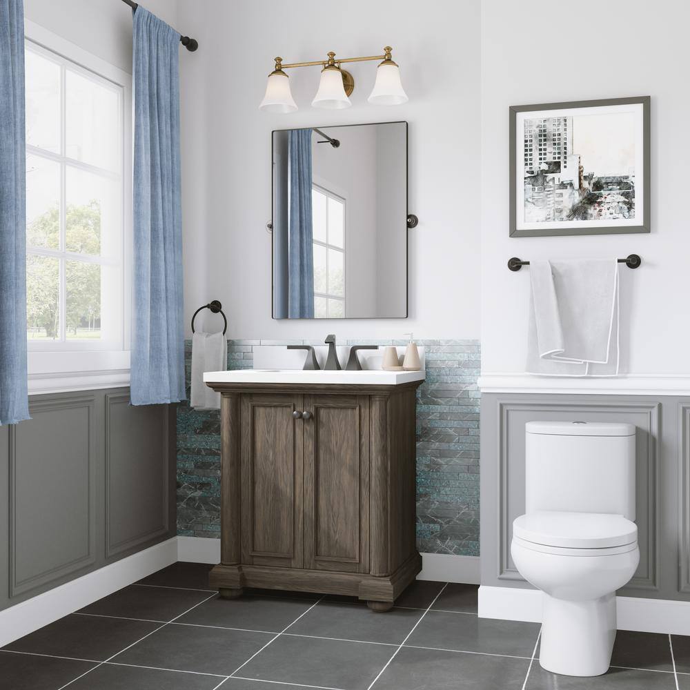 Bradford 30in Walnut Single Sink Bathroom Vanity