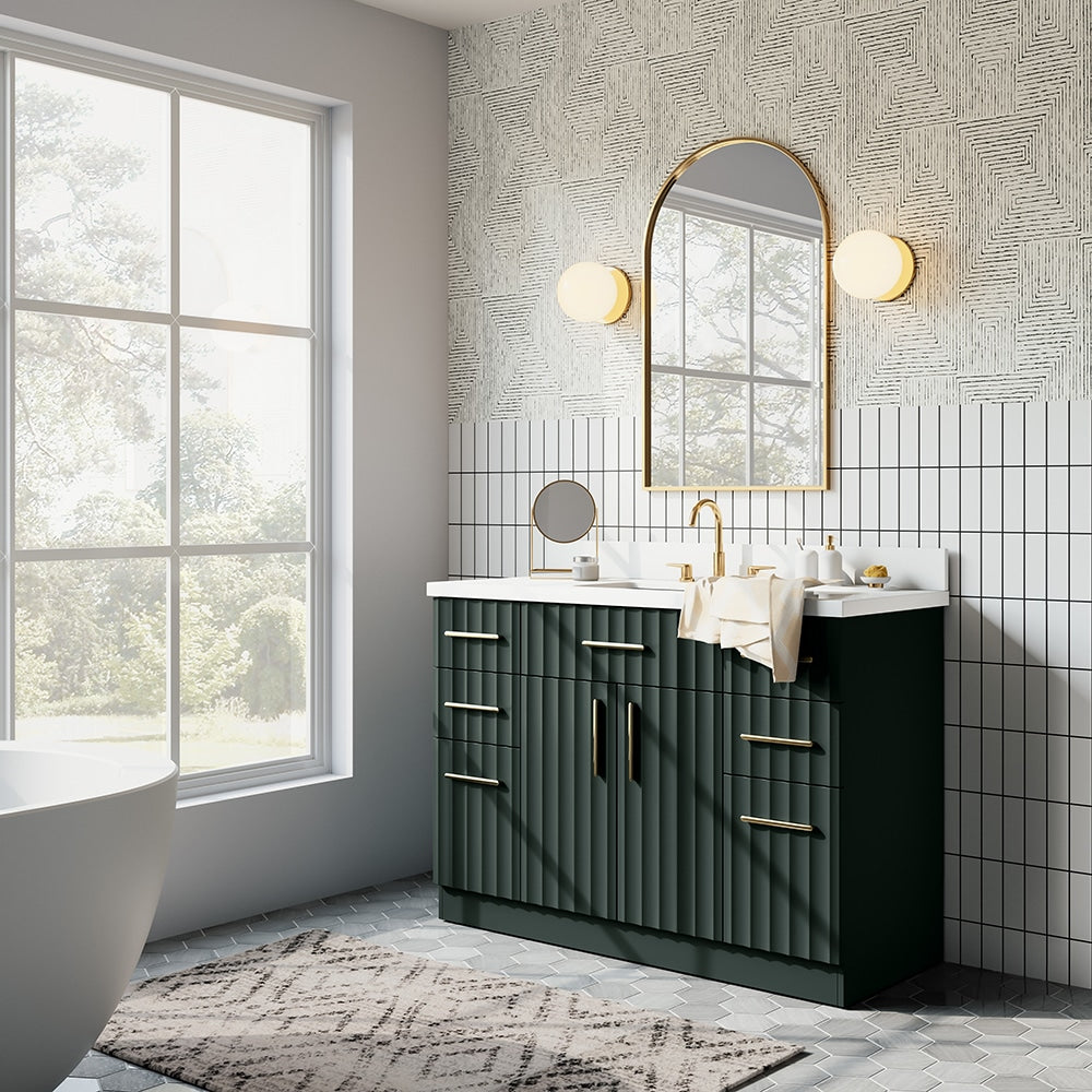 Buntz 48in Forest Green Single Sink B...