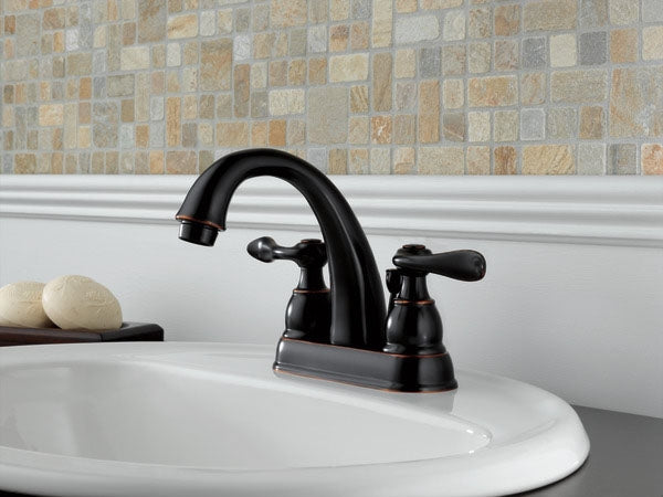 Delta Windemere Two Handle Lavatory Faucet 4 in. Oil Rubbed Bronze