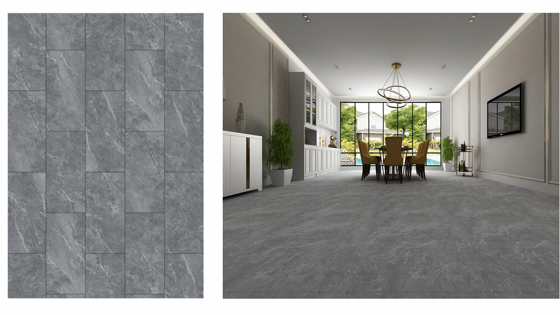 SA 117 SPC Vinyl Flooring with attached pad 100% waterproof 17.55 SQ.FT Per box
