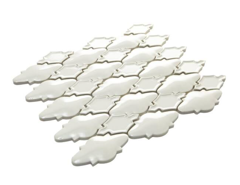 Daltile Alabaster Arabesque Porcelain Mosaic Wall Tile 10 Pcs/Box, 1Sq.ft./Each