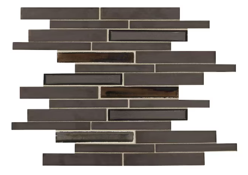American Olean Charcoal Black Glazed Ceramic Tile (10 Pcs/Box, 1 Sq.ft/Each)