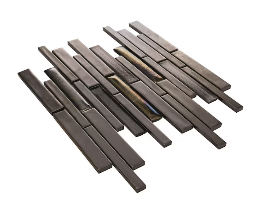 American Olean Charcoal Black Glazed Ceramic Tile (10 Pcs/Box, 1 Sq.ft/Each)