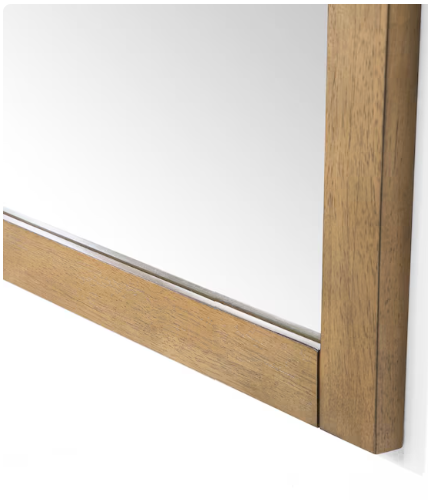 allen + roth Framed Rectangle Bathroom Vanity Mirror (20 x 28 Almond latte )
