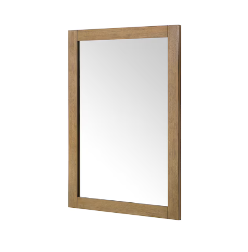 allen + roth Framed Rectangle Bathroom Vanity Mirror (20 x 28 Almond latte )