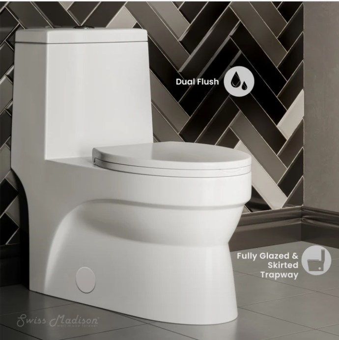 Virage One-Piece Elongated Toilet Vortex Dual-Flush 1.1/1.6 gpf