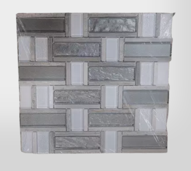 Daltile Greystone Stone and Glass Mosaic Tile 1 Sq.ft Per Tile (10 Pcs Per Box)