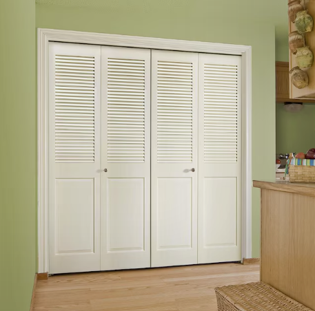RELIABILT Primed/Unfinished Louver Pine Wood Bifold Door