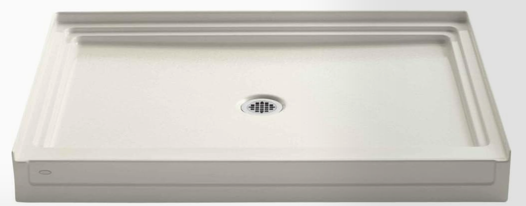 KOHLER Tresham 48-In x 36-In Buscuit Shower Base with Center Drain