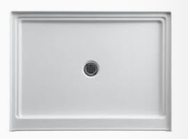 KOHLER Tresham 48-In x 36-In Buscuit Shower Base with Center Drain