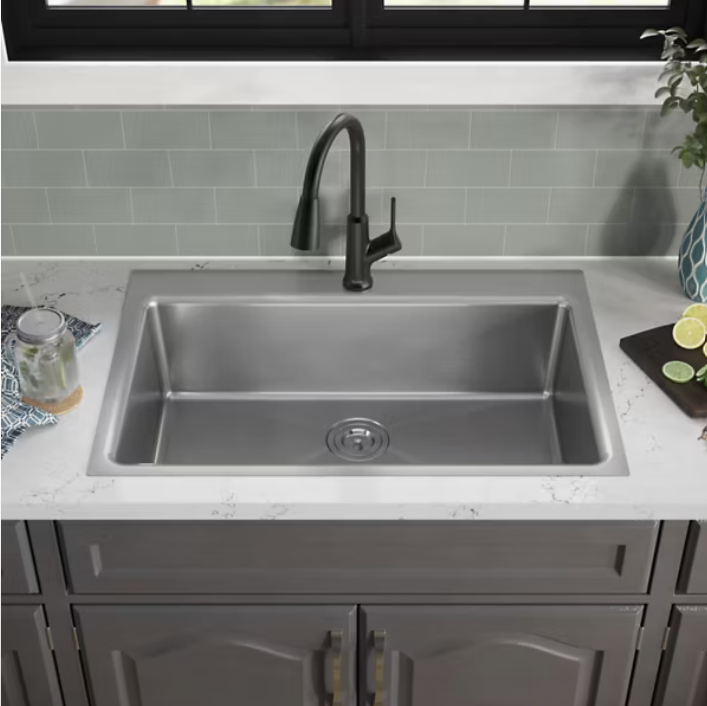 Elkay Single Hole Matte Black Kitchen Faucet