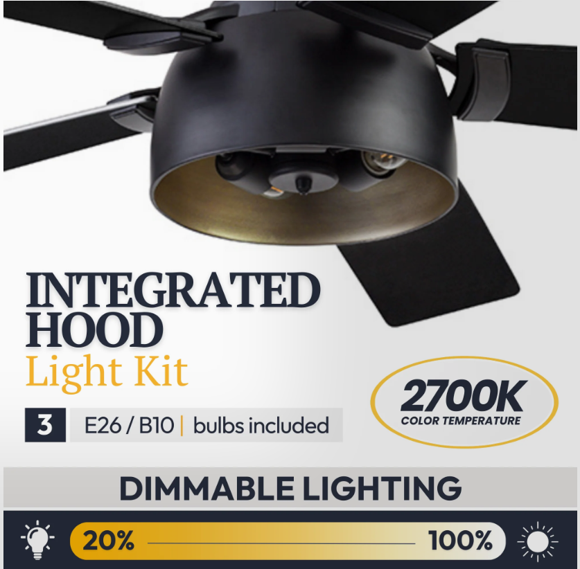 Prominence Home Octavia 52 Inch LED Ceiling Fan