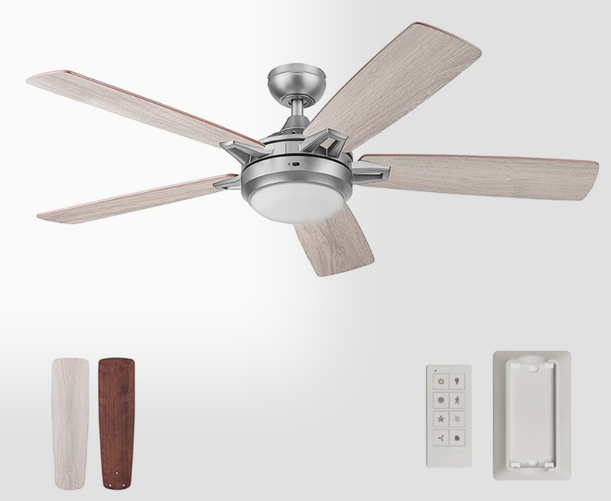 Prominence Home 52 Inch Lorelai Pewter Smart Ceiling Fan