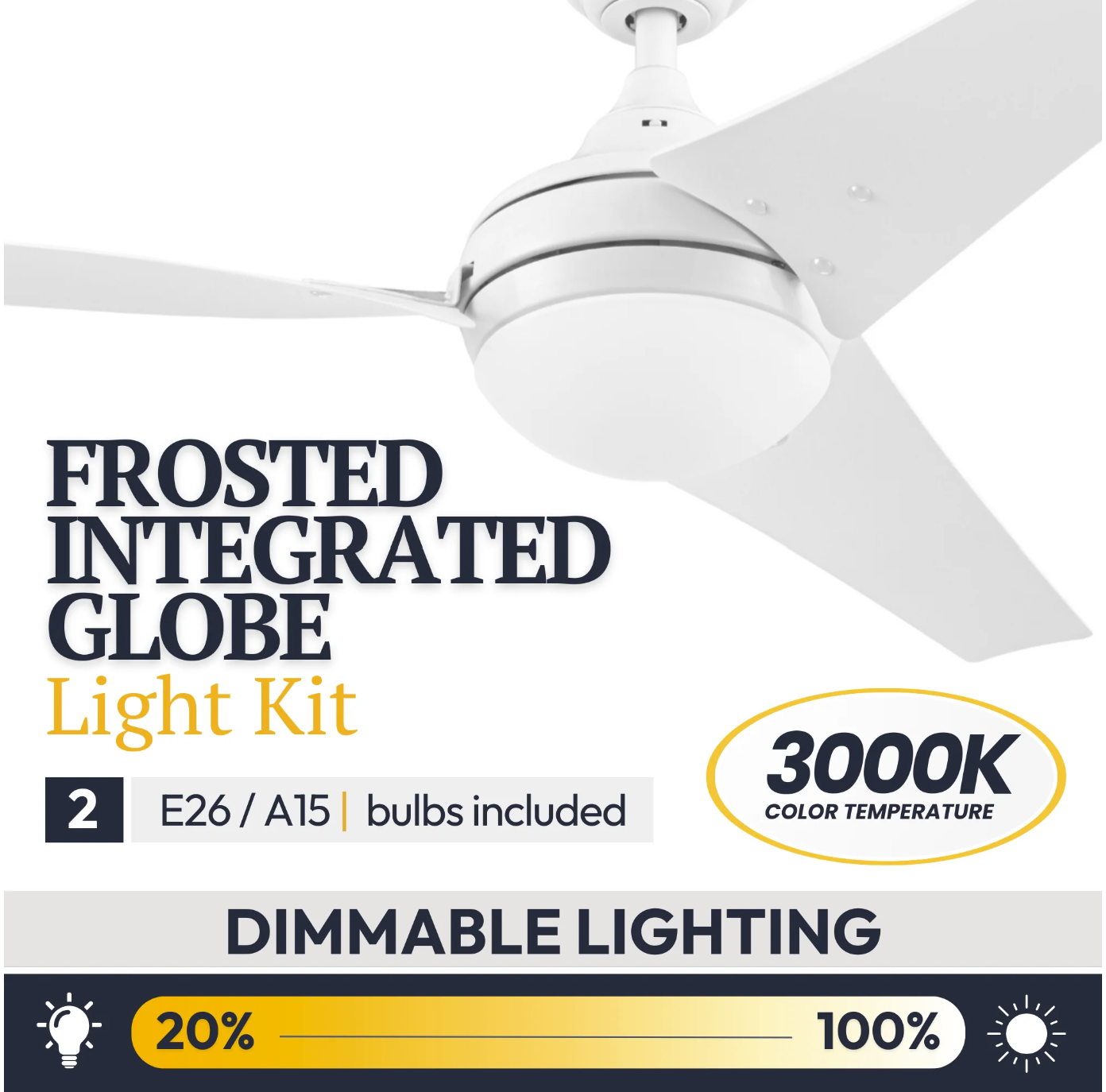 Prominence Home Maxon White 52 in Ceiling Fan