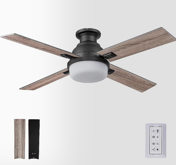 Prominence Home Kyrra 52-in Matte Black Ceiling Fan