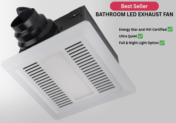 Miseno Ultra Quiet Exhaust Fan With LED Lighting