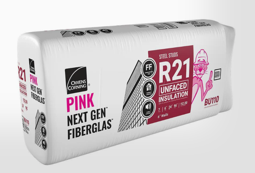 Owens Corning R-21 Un-Faced Fiberglass Insulation 112 Sq.ft (6 in. x 24 in. x 96 in.)