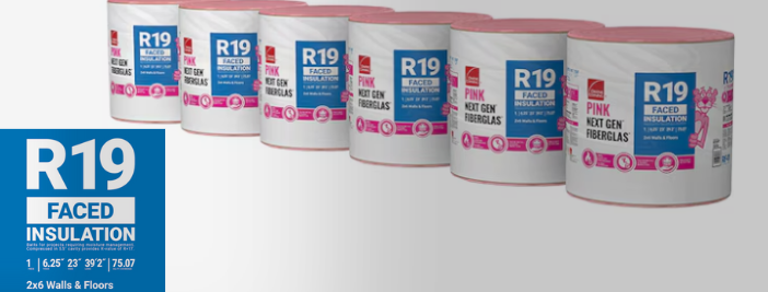 Owens Corning R-19 Faced Fiberglass Roll Insulation 75.07-sq ft (23-in W x 39.2-ft L)