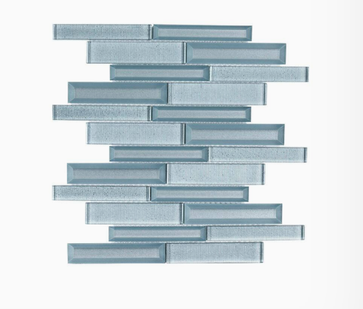 Jeffrey Court Lightbeam Blue Glossy Glass Tile (10 Pcs/Box, 1 Sq. ft./Each)