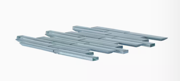 Jeffrey Court Lightbeam Blue Glossy Glass Tile (10 Pcs/Box, 1 Sq. ft./Each)