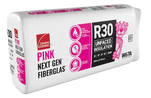 Owens Corning R-30 Unfaced Fiberglass Insulation Batt 80 Sq.ft 24 in. x 48 in.