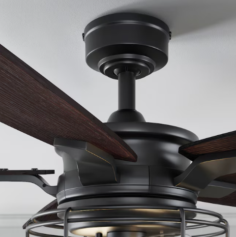 Harbor Breeze Cedar Bluff 52-in Matte Black Ceiling Fan