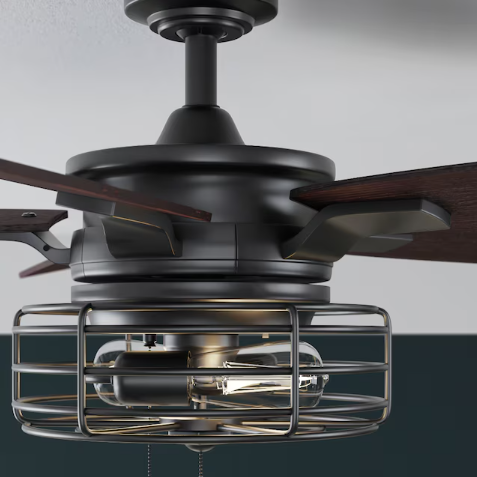 Harbor Breeze Cedar Bluff 52-in Matte Black Ceiling Fan