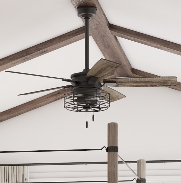 Harbor Breeze Cedar Bluff 52-in Matte Black Ceiling Fan