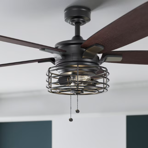 Harbor Breeze Cedar Bluff 52-in Matte Black Ceiling Fan