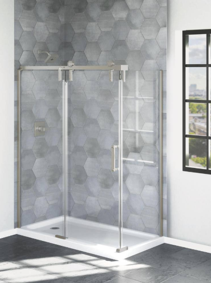 Delta 60 in. X 32 in. W Corner Shower Base with Left Drain in High Gloss White