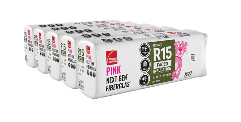 Owens Corning R- 15 Wall Kraft faced Fiberglass Batt Insulation 87.5-sq ft ( 15-in W x 105-in L)