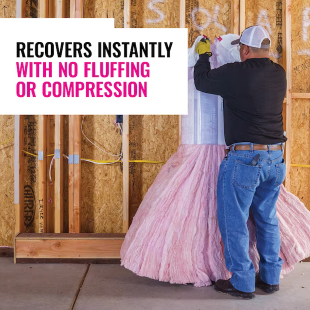 Owens Corning R-38 Faced Fiberglass Insulation Batt 64 SQ.FT (24 in. x 48 in.) Pack of 4