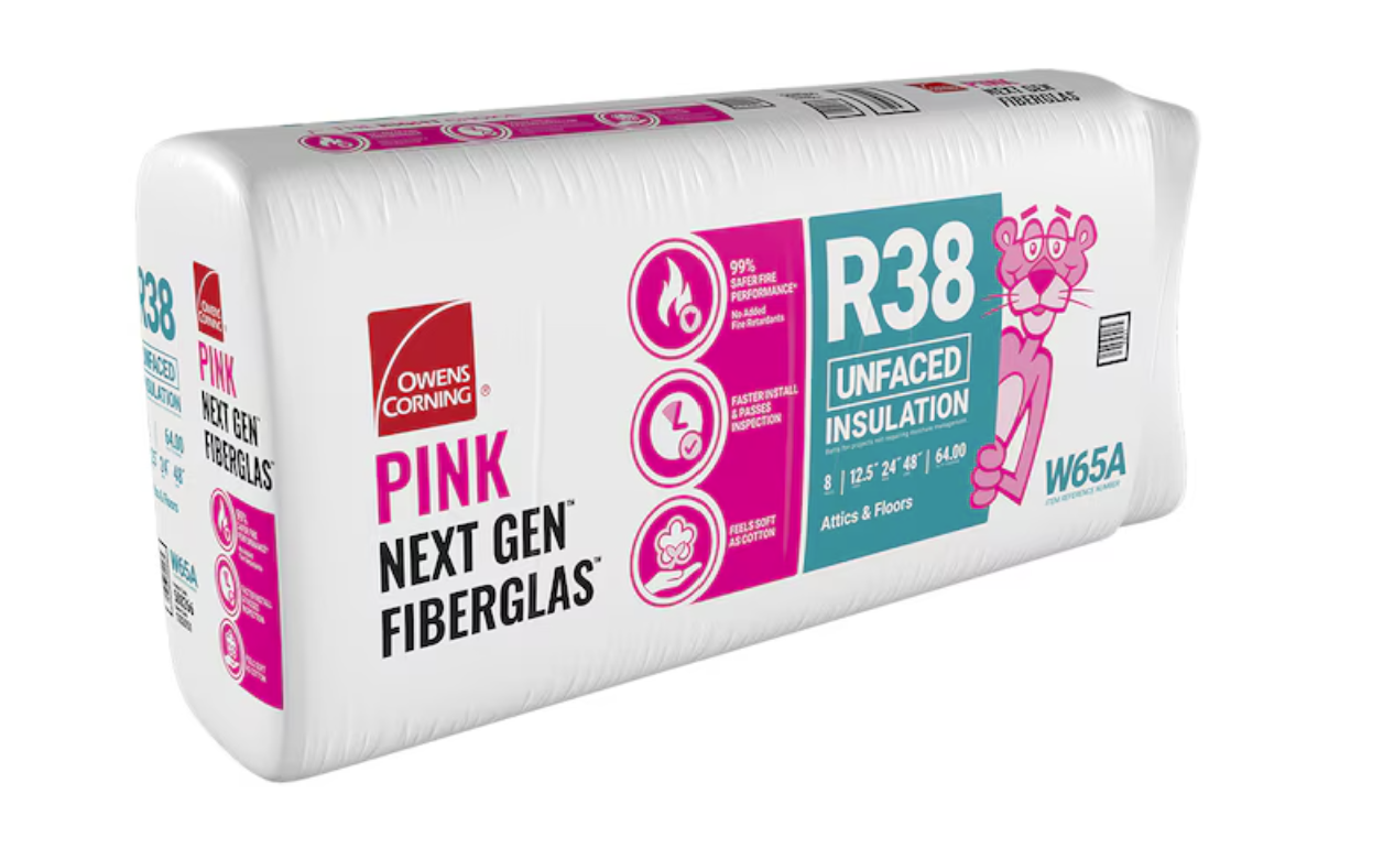 Owens Corning R-38 Unfaced Insulation 64-sq ft (24-in W x 48-in L) Pack of 4