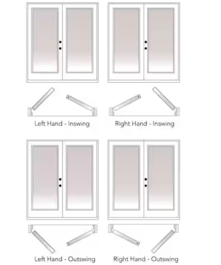 60 in. x 80 in. Fiberglass Smooth White Left-Handed Outswing Hinged Patio Door with 15-Lite