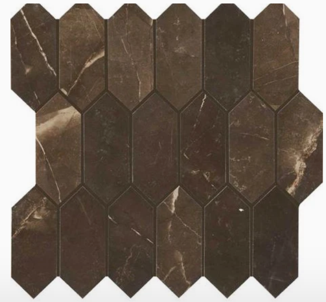 Marble Attache Amani Hexagon Porcelain Mosaic Tile 10 Pieces/Box, 1 Sq.ft/Each