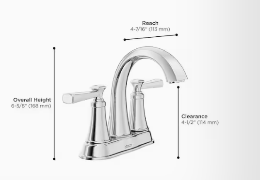 Rumson 4 in. Centerset Double Handle Bathroom Faucet in Matte Black (2-pack)