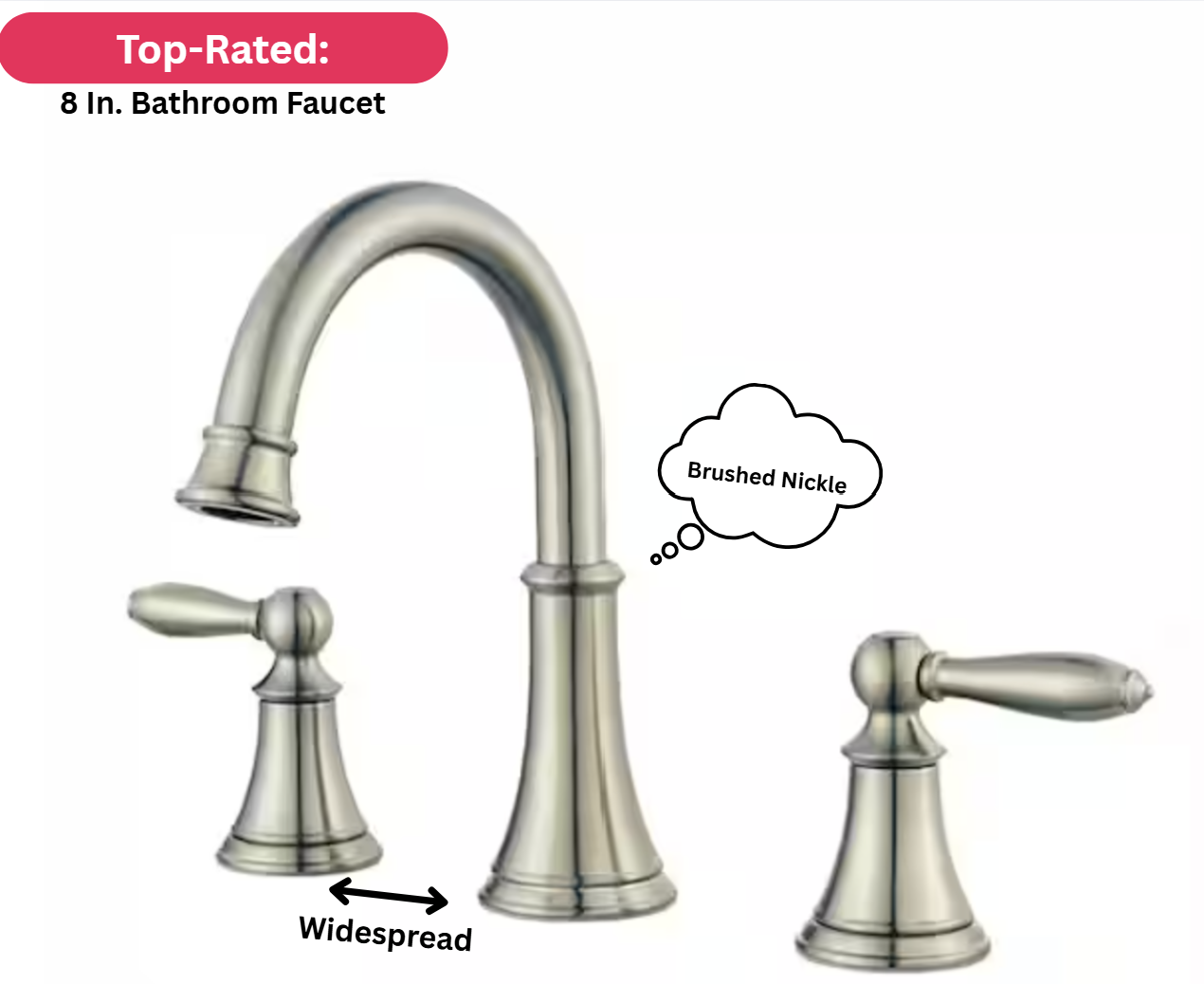 Pfister Courant Brushed Nickel Widespread 2-Handle Bathroom Faucet