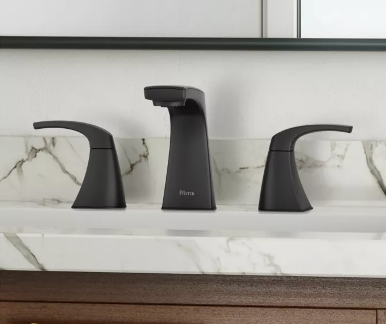 Pfister Karci Matte Black 8" Widespread Bathroom Sink Faucet