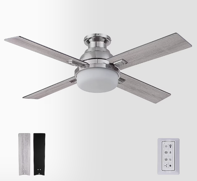 Prominence Home Kyrra 52-in Brushed Nickel Ceiling Fan