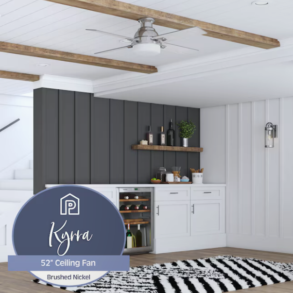 Prominence Home Kyrra 52-in Brushed Nickel Ceiling Fan