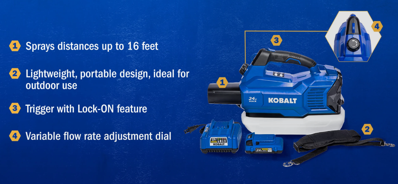 Kobalt Handheld Fogger For Garden Maintenance & Pest Control