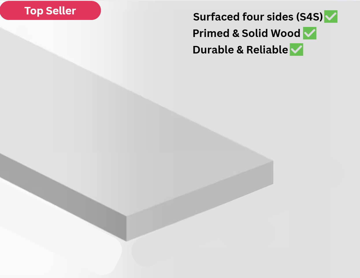 1-in x 6-in x 8-ft Primed Pine S4S Trim Board (Pack of 4)