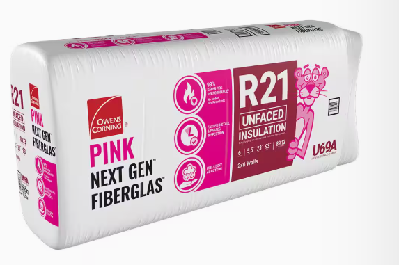 Owens Corning R-21 Unfaced Fiberglass Insulation Batt 89.13 Sq.ft (23 in. x 93 in.)