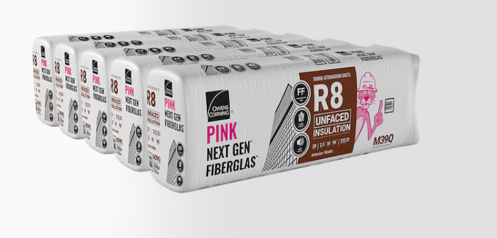 Owens Corning R-8 Fiberglass Unfaced Batt Insulation with Sound Barrier 213.33 Sq.ft (16 in. x 96 in.)