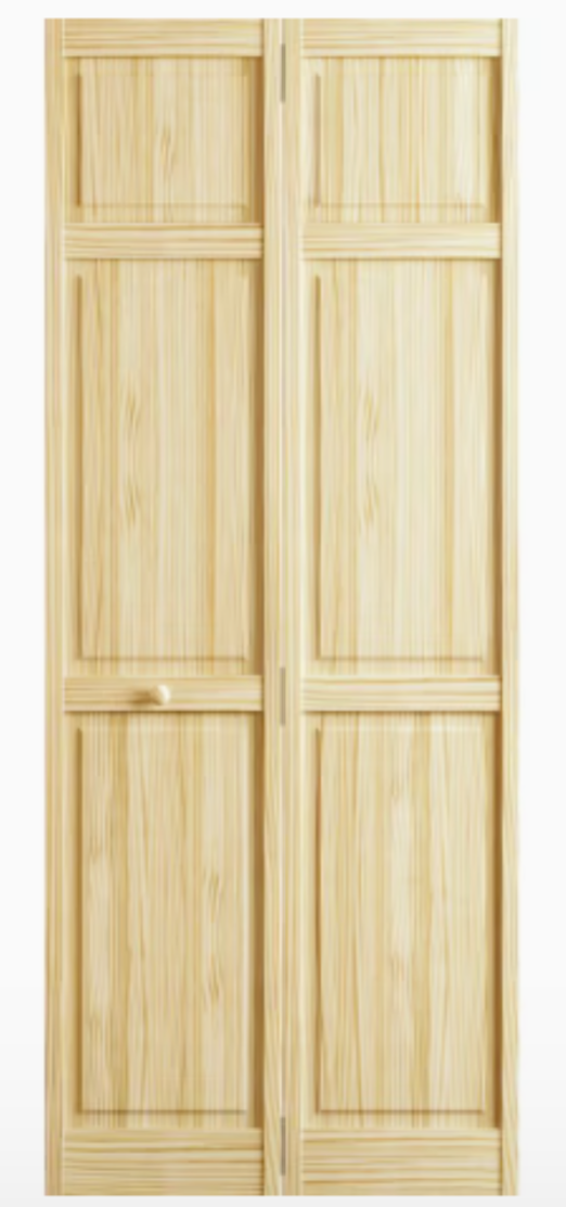 RELIABILT Primed/Unfinished Louver Pine Wood Bifold Door