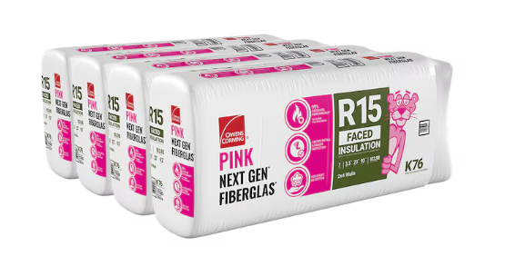 Owens Corning R-15 Faced Fiberglass Insulation 103.98 Sq.ft (23 in. W x 93 in. L)