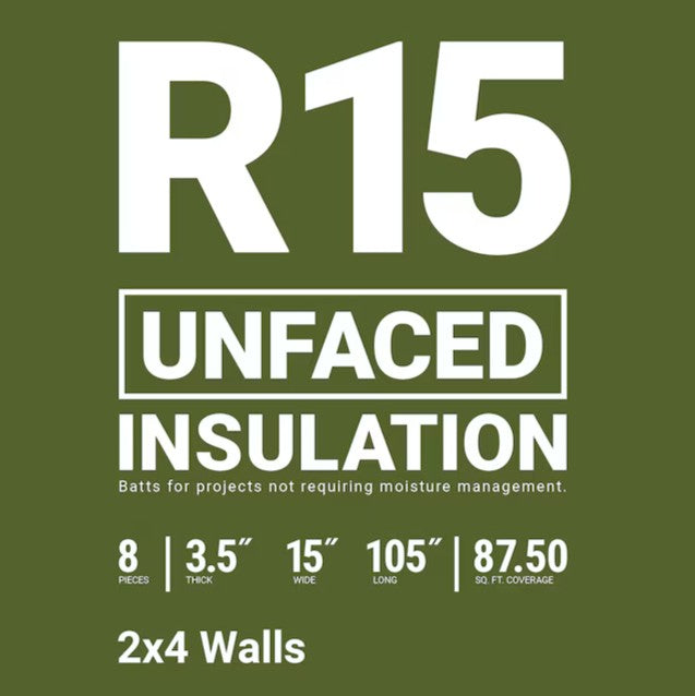Owens Corning R-15 Fiberglass Insulation (15-in W x 105-in L) Pack of 5