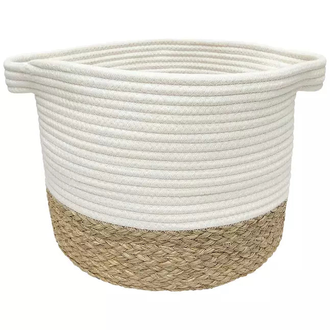 allen + roth Natural Rope & Sea Grass Basket