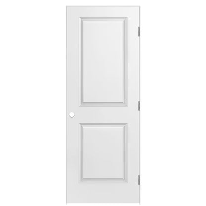 36-in x 80-in (primed) Hollow core 2-panel Left Handed Smooth Primed Molded composite Flat Jamb Single Prehung Interior Door